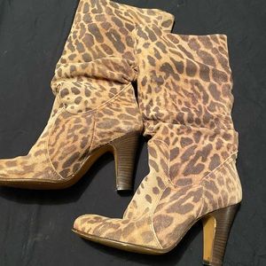 Leopard print boots